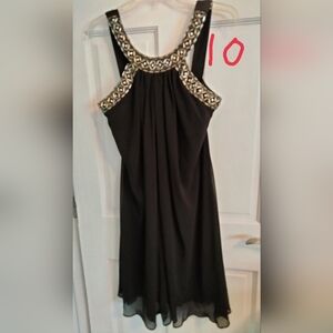 Scarlett Nite Black Dress with Silver Accents